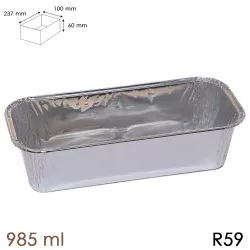 Foremki aluminiowe do pieczenia R-59 985 ml