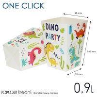 Pudełka na popcorn ONE CLICK - Dinozaury