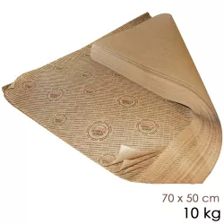 Papier do kebabów w arkuszach 70 x 50 cm DUŻY brązowy