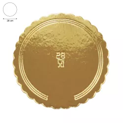 Podkłady pod Tort złote okrągłe 28 cm