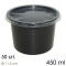 Czarne pojemniki jednorazowe na zupę 450 ml