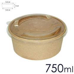 Pojemniki na sałatki z wieczkiem 750 ml