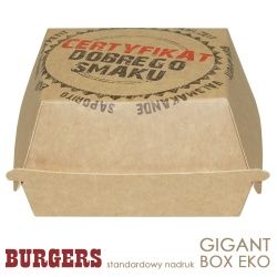 Burger box Duże Pudełka na burgery Eko Certyfikat