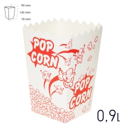 Pudełka na Popcorn ŚREDNIE kubki do popcornu 0,9 l