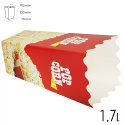 Pudełka na Popcorn DUŻE kubki do popcornu 1,7 litra