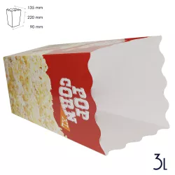 Pudełka na Popcorn Mega DUŻE kubki do popcornu 3 litry