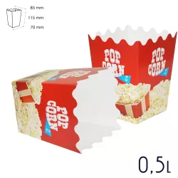 Pudełka na Popcorn MAŁE kubki do popcornu 0,50 litra