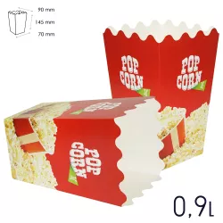 Pudełka na Popcorn ŚREDNIE kubki do popcornu 0,90 litra