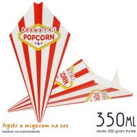 Frytki z sosem z logo - Krewetki Popcorn