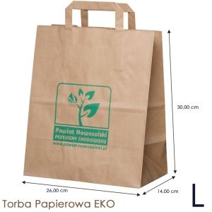 Torba papierowa EKO z Logo L - nadruk na zamówienie
