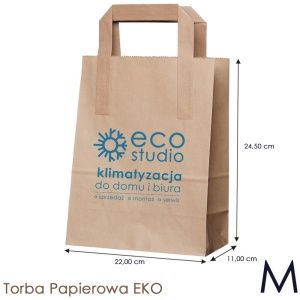 Torba papierowa EKO z Logo M - nadruk na zamówienie