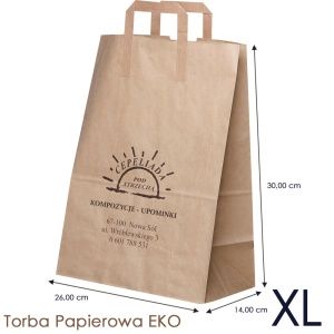 Torba papierowa EKO z Logo XL - nadruk na zamówienie