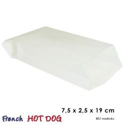 Torebki na hot doga francuskiego - bez nadruku, białe