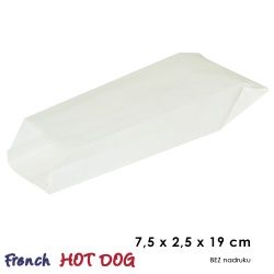 Kieszonki na hot doga francuskiego - bez nadruku, białe
