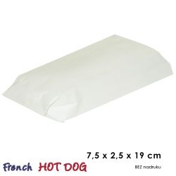 Koperty na hot doga francuskiego - bez nadruku, białe