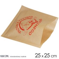 Opakowanie na KURCZAKA - torebki na połowę kurczaka z rożna 25 x 25 cm